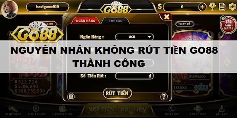 Lỗi không thể rút được tiền